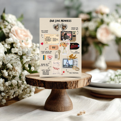 Collage Wedding Invitation  – Custom Love Memories in Scrapbook Style