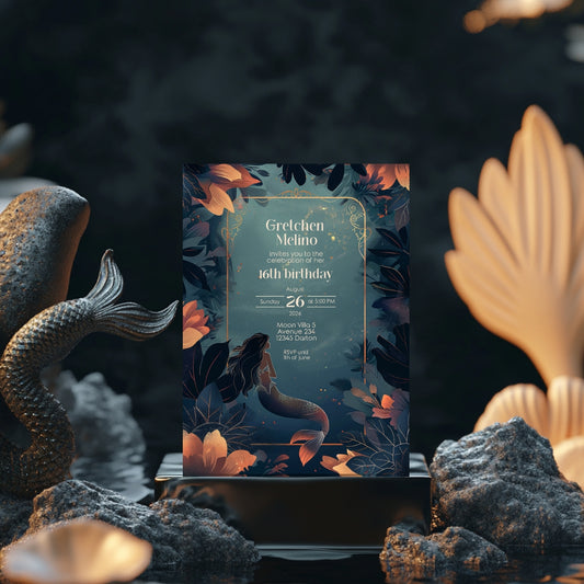 Enchanting Mermaid Birthday Invitation – Fantasy Party