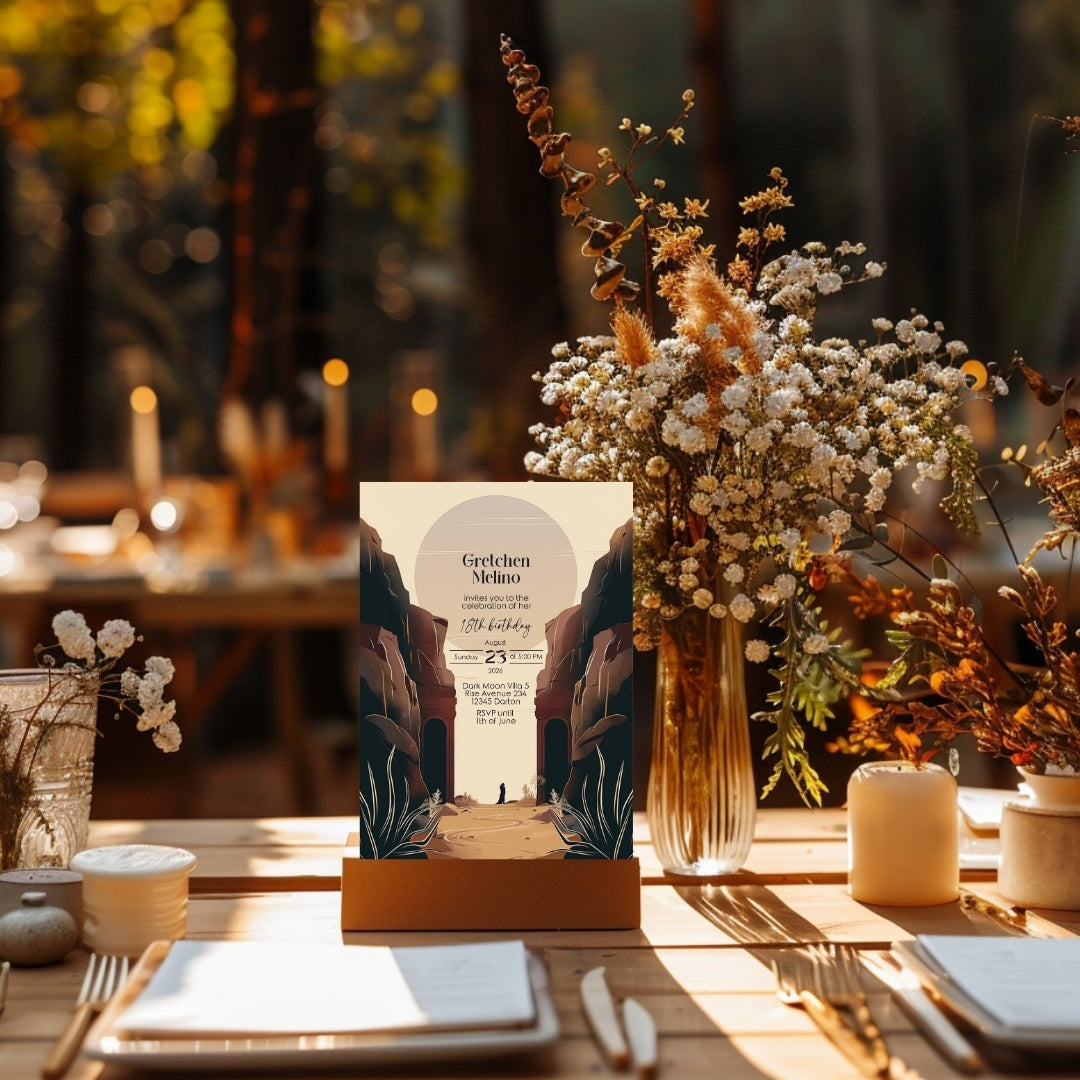 Desert Canyon Birthday Invitation