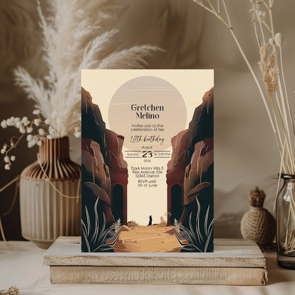 Desert Canyon Birthday Invitation