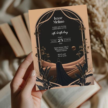 Dark Dune Desert Emperor Birthday Invitation