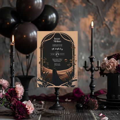Dark Dune Desert Emperor Birthday Invitation