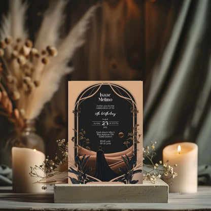 Dark Dune Desert Emperor Birthday Invitation
