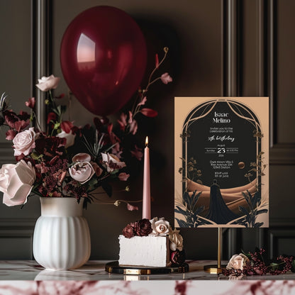 Dark Dune Desert Emperor Birthday Invitation