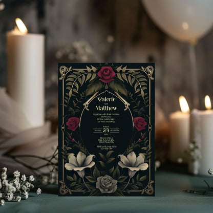 Romantic Rose Garden Wedding Invitation