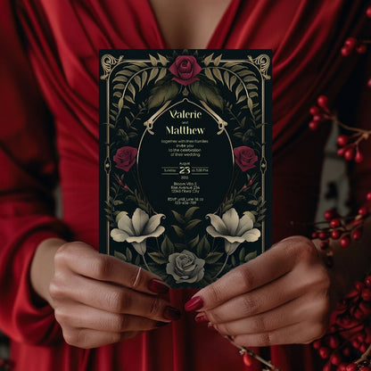 Romantic Rose Garden Wedding Invitation