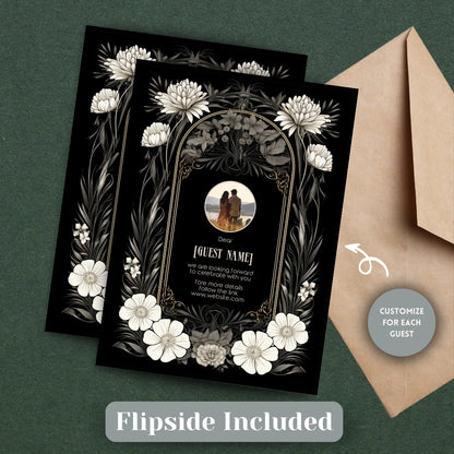 Gothic Art Deco Wedding Invitation